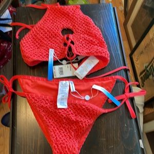 Lucky Brand NWT Pimento Los Cabo’s Crochet Bikini